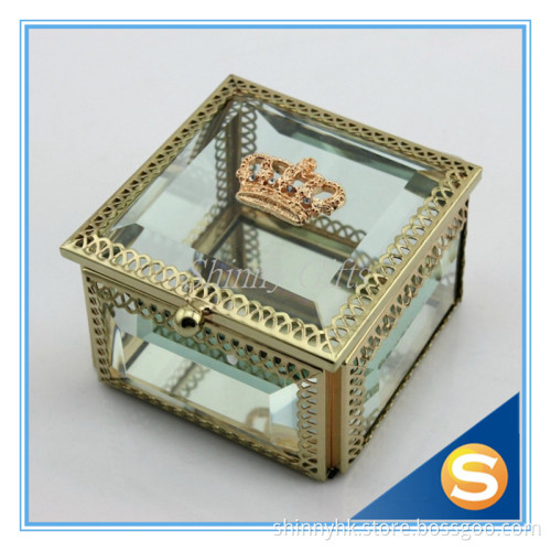 New Wedding Favor Gold Crown Jewelry Box Trinket Box Jewelries Storage Box